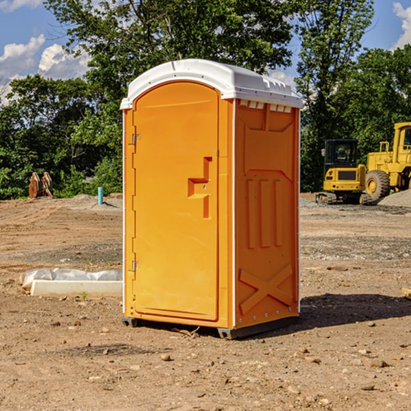 how often are the porta potties cleaned and serviced during a rental period in Shelbyville TX